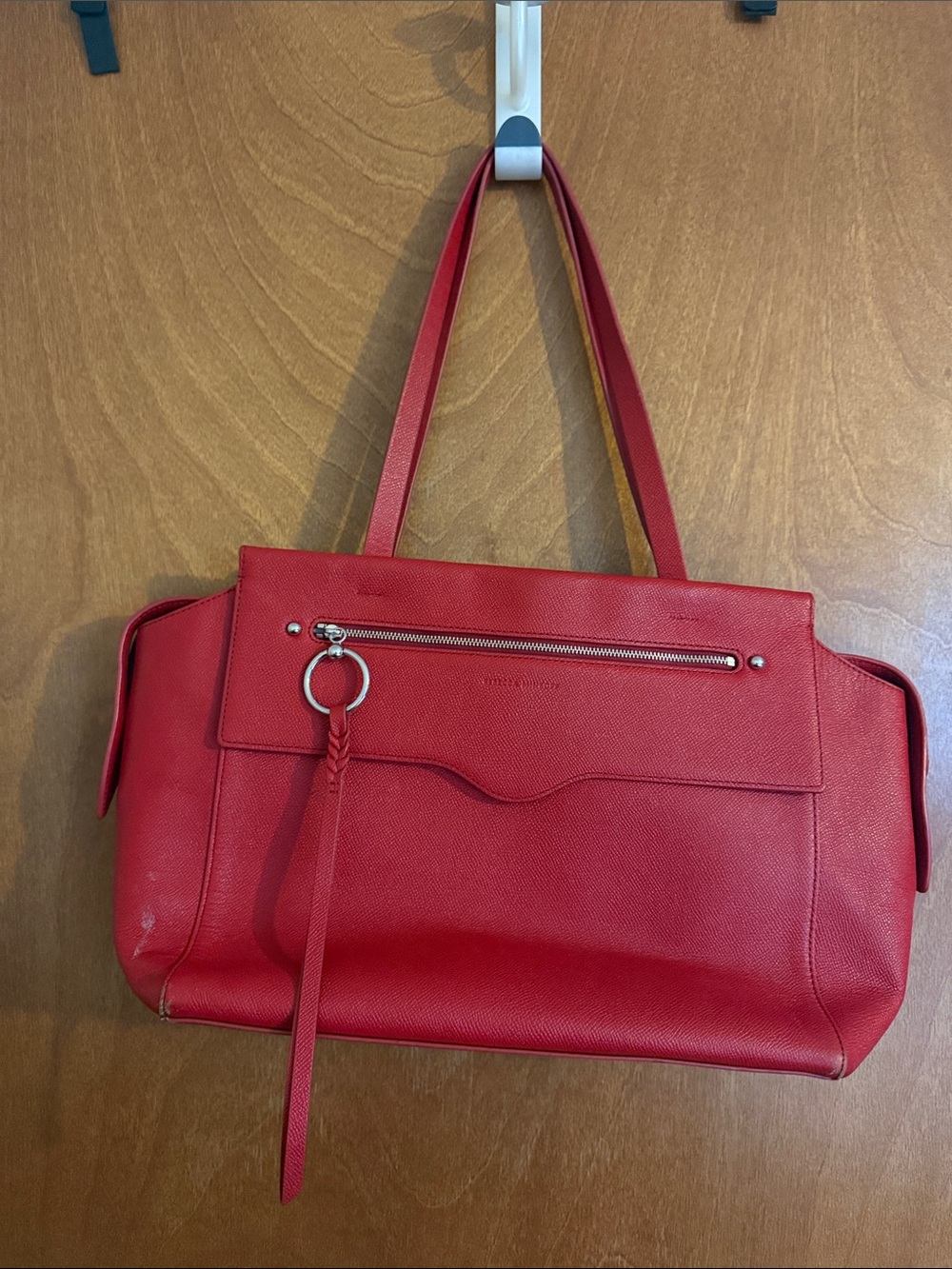 Rebecca Minkoff Red Structured Tote Handbag - Women's Fashion Tote